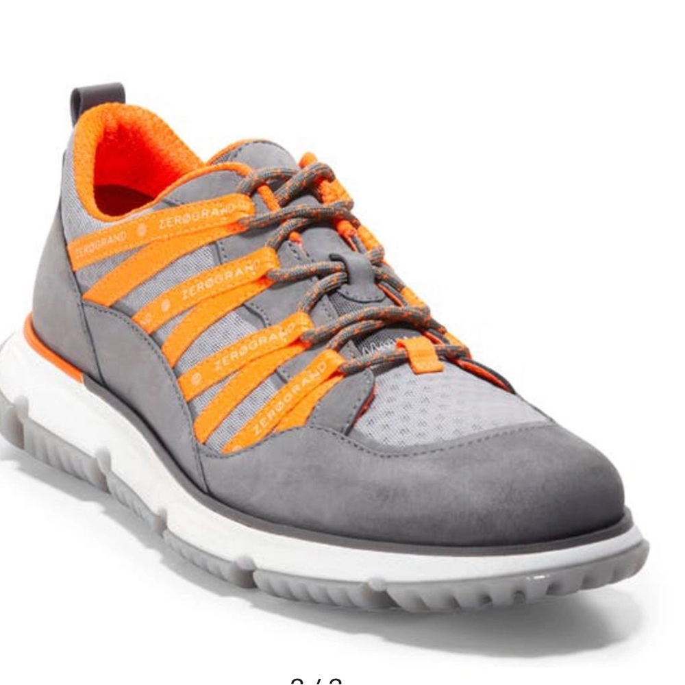 Cole Haan 4.Zerogrand Seventy-Five Sneakers Gray Orange C33840 Mens Size 12M